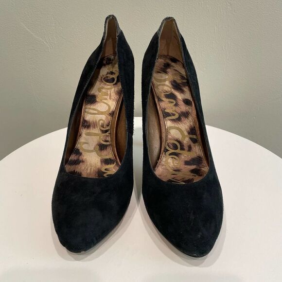 Sam Edelman Yasmine Black Suede Heels - Size: 7.5 - Picture 9 of 14